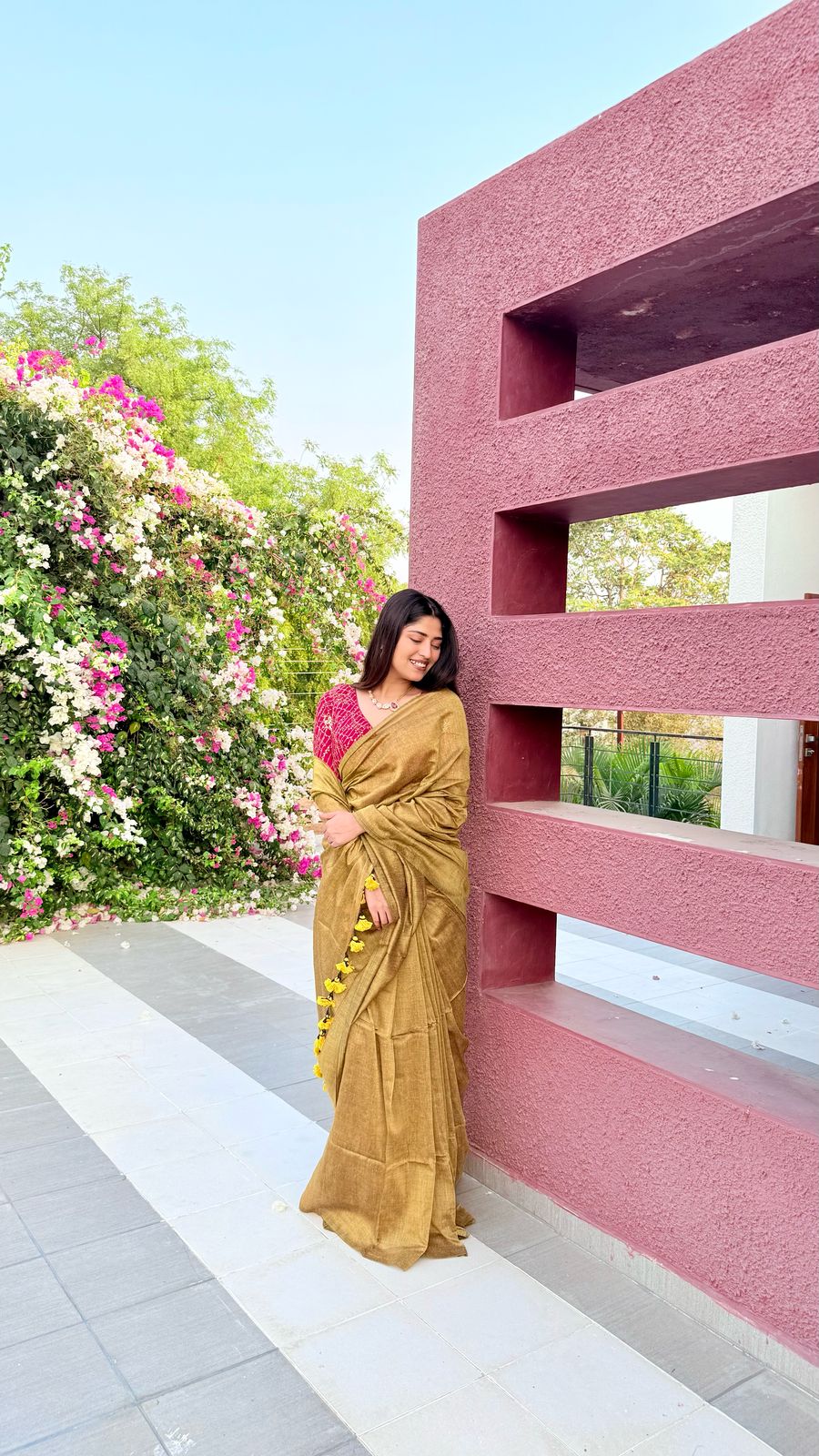 RangDhaaga Mustard cotton Saree